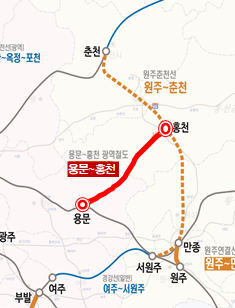 용문~홍천 광역철도 사업계획