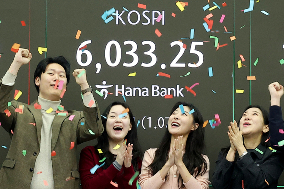 (강원일보)코스피, 개장과 동시 6,000선 돌파…5,000 돌파 한달만에 '꿈의 6천피' 새역사