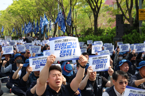 (부산일보) 삼성 이어 현대차까지 총파업…“정의선, 원청 교섭 나와라”